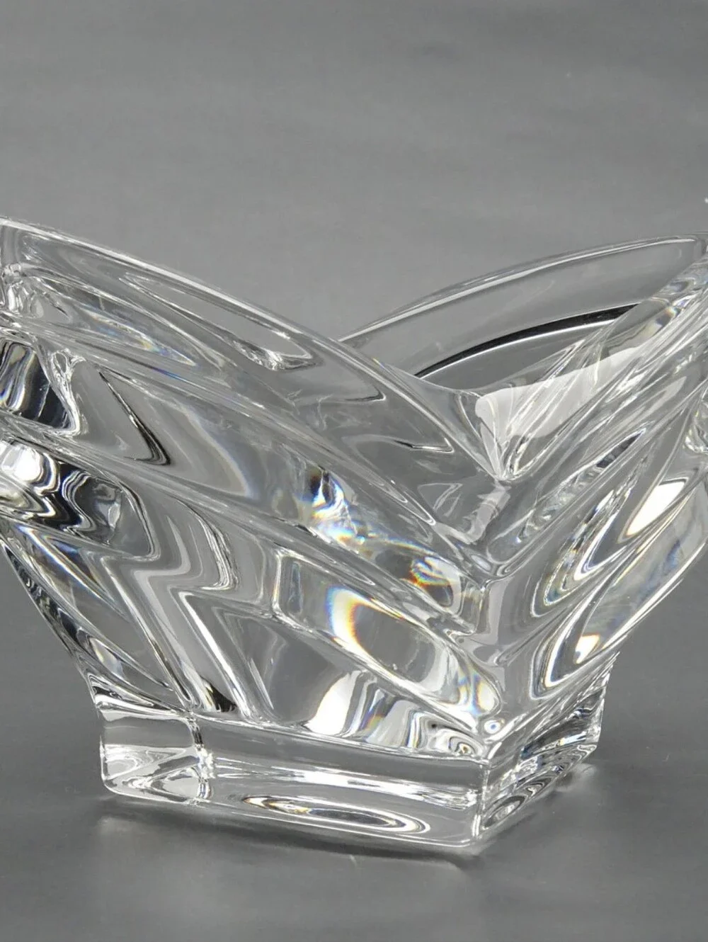 Vintage Mikasa Crystal Art Deco Votive Candle Holder/Trinket Dish - Germany